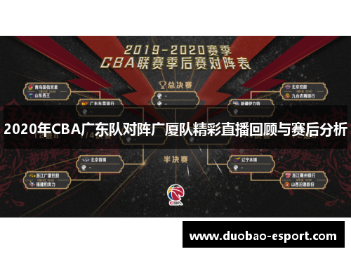 2020年CBA广东队对阵广厦队精彩直播回顾与赛后分析